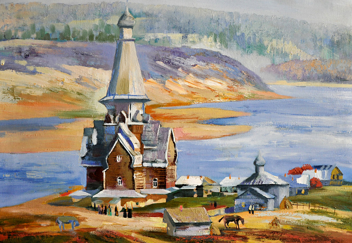 Картины с храмами маслом